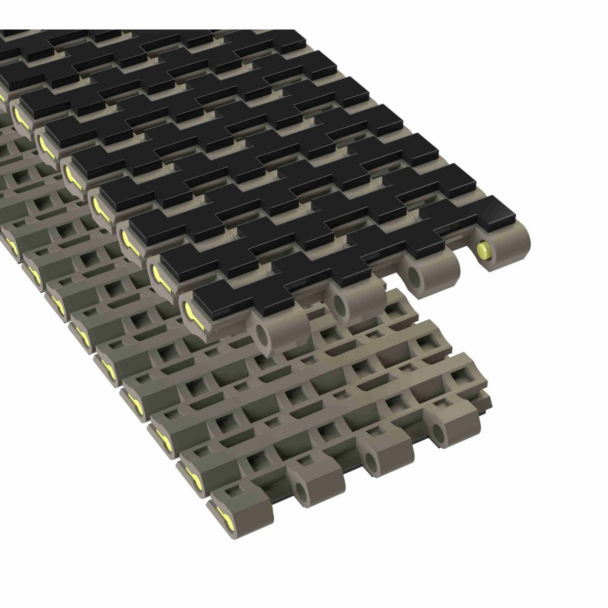 Rexnord 1505 RubberTop® Straight Running RubberTop®, Material: Grey Tough Composite, Width: 3in, Pitch: 15mm - TCF1505-3