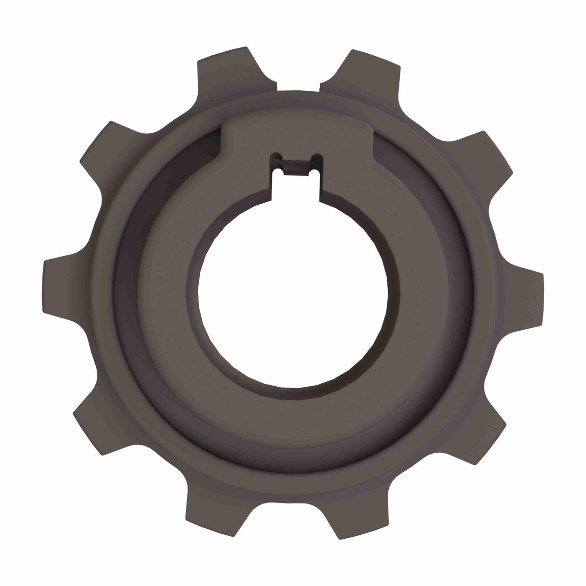 Rexnord 5930 Series Solid One Piece Molded Acetal Sprocket and a 10 Teeth with 25mm Round Shaft-Ready Bore with Keyway & Setscrew - 10334679