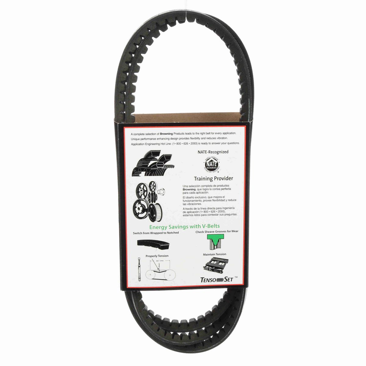 Browning EPDM Notched Belt 98% Efficient - AX84