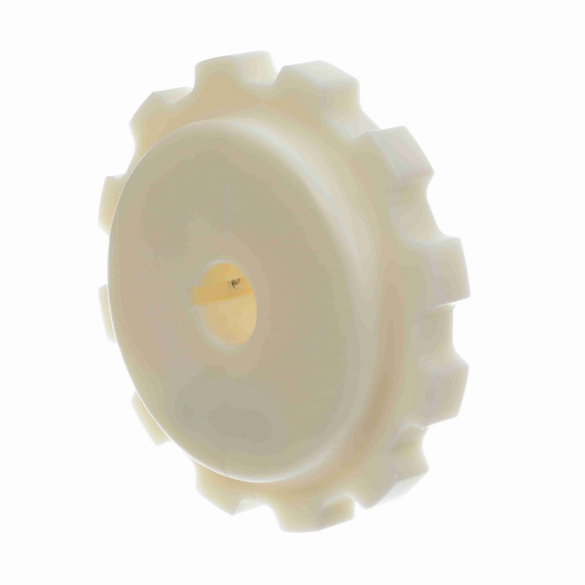 System Plast 880 Series Split Machined Sprocket with 12 Teeth, a 1in Round Shaft-Ready Bore and Setscrew - 880-12R1-DMS-SS