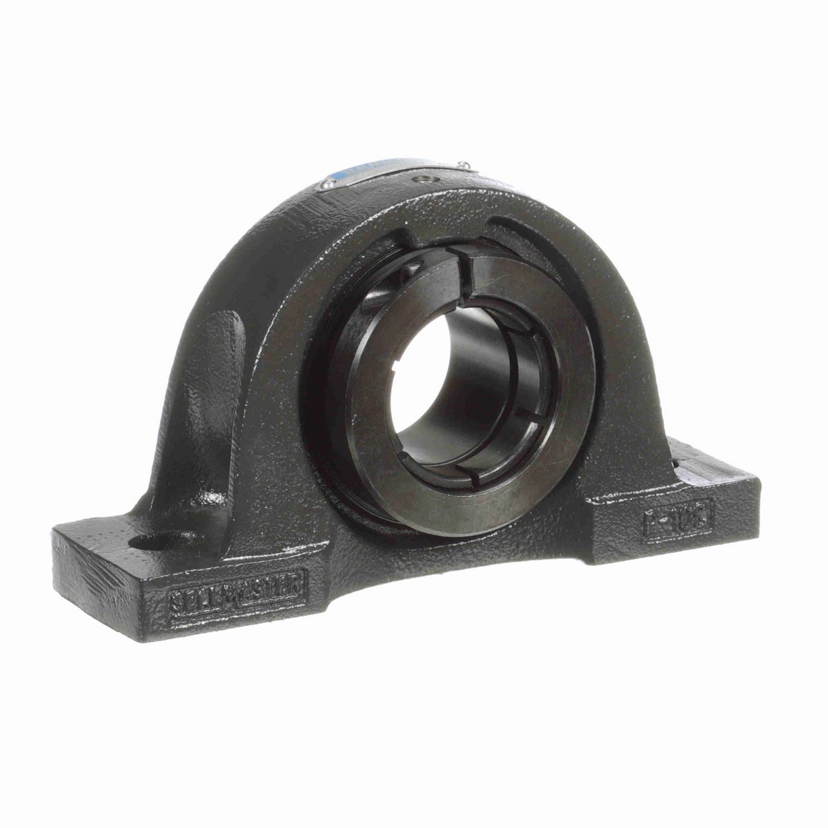 Sealmaster Mounted Cast Iron Two Bolt Pillow Block Ball Bearing - 52100 Bearing Steel, Black Oxided - Concentric Lock - NP-209TMC CTY
