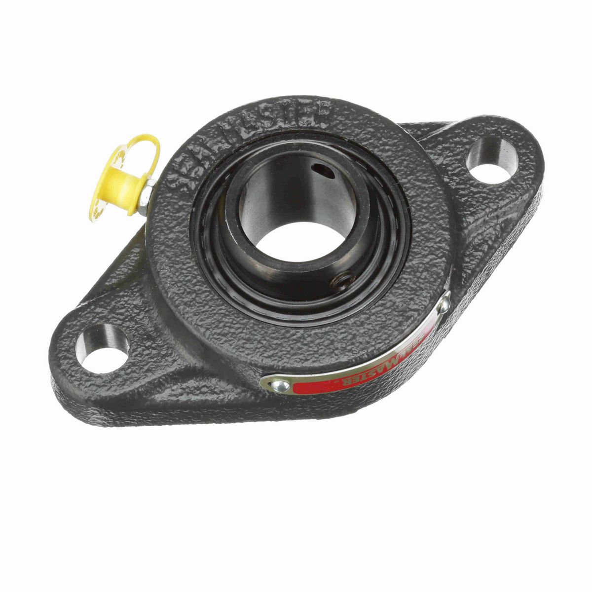 Sealmaster Mounted Cast Iron Two Bolt Flange Ball Bearing - 52100 Bearing Steel, Black Oxided - Setscrew Lock - Air Handling Housing Fit, Noise Tested - SFT-16C CXU