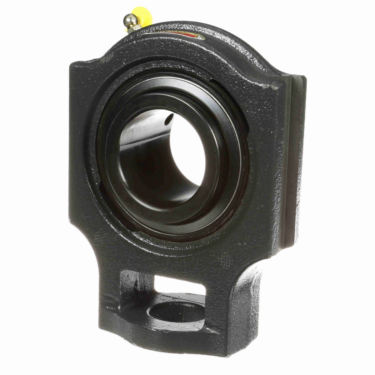 Sealmaster Mounted Cast Iron Wide Slot Take Up Ball Bearing - 52100 Bearing Steel, Black Oxided - Setscrew Lock - MST-43