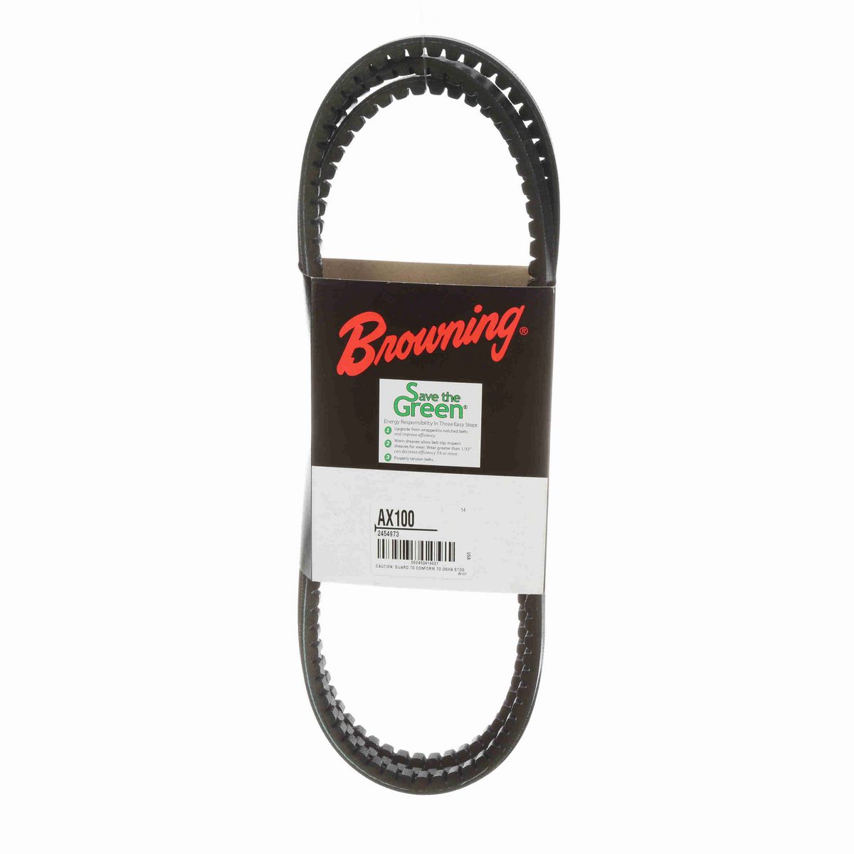 Browning EPDM Notched Belt 98% Efficient - AX100