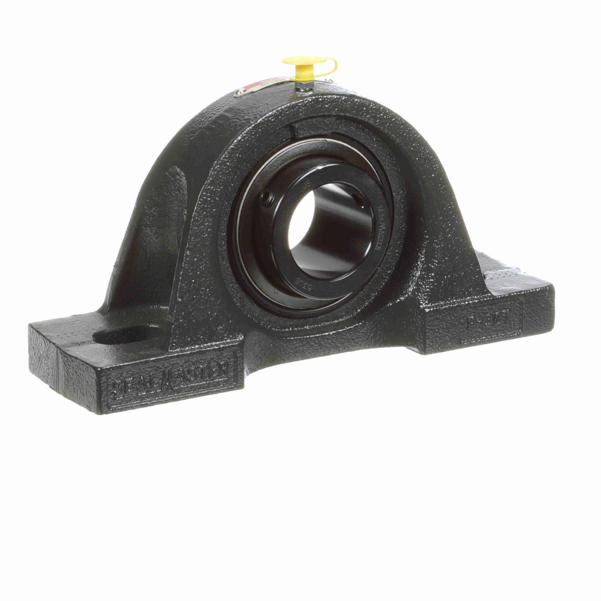 Sealmaster Mounted Cast Iron Two Bolt Pillow Block Ball Bearing - 52100 Bearing Steel, Black Oxided - Setscrew Lock - MP-308