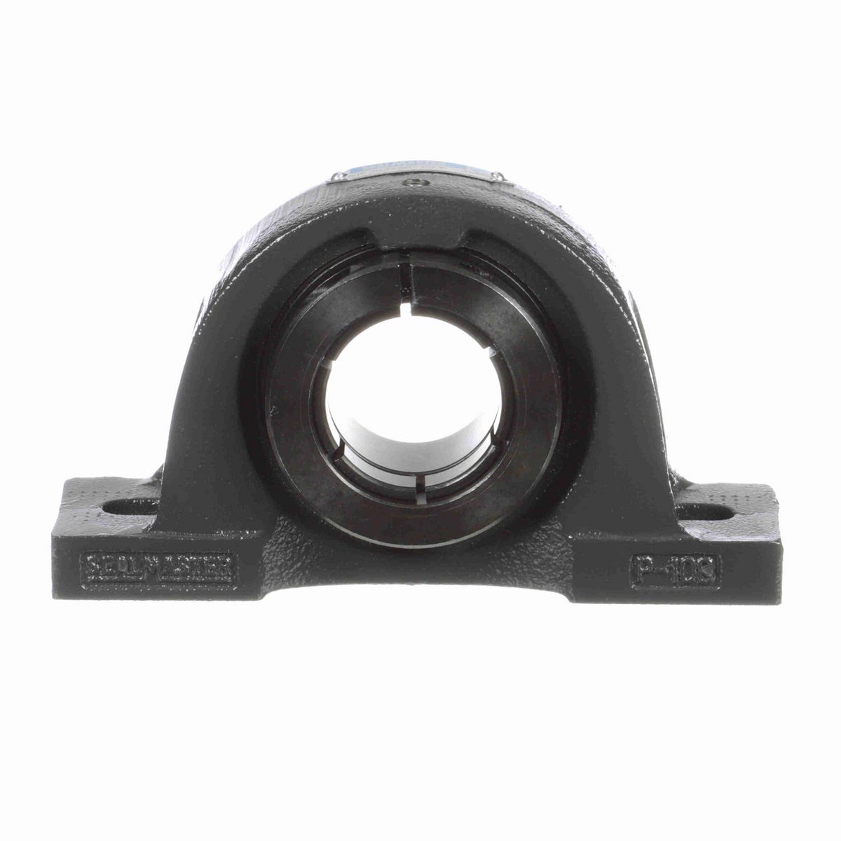 Sealmaster Mounted Cast Iron Two Bolt Pillow Block Ball Bearing - 52100 Bearing Steel, Black Oxided - Concentric Lock - NP-209TMC CTY