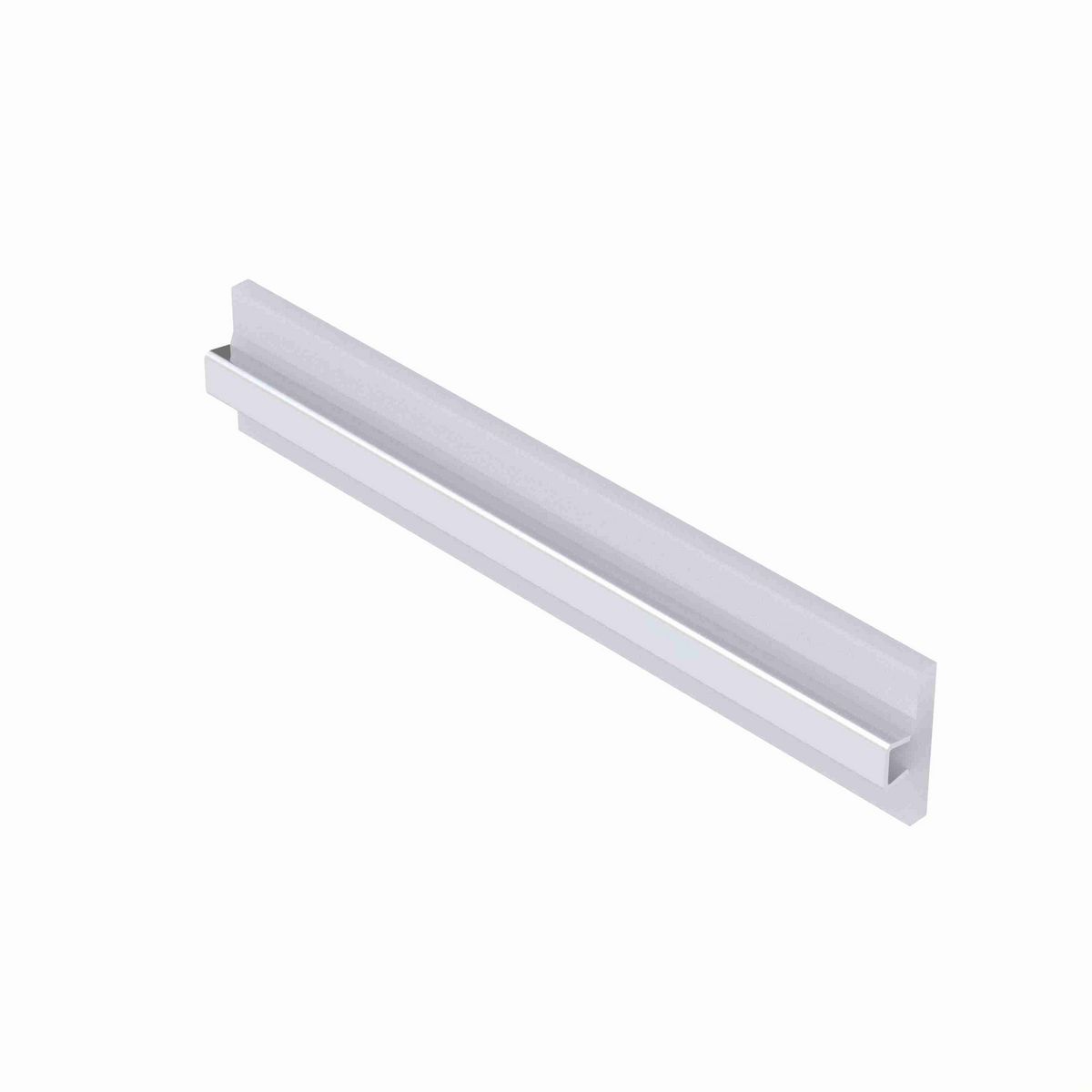 System Plast Tee Guide Rail: 2.25"W X 0.83"H X 240"L White UHMW-PE - VG-SSTS-2.25-20