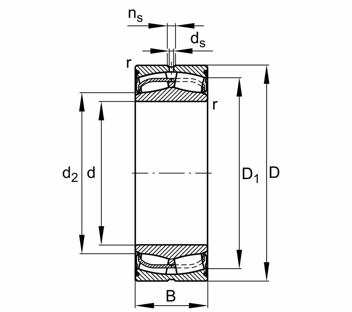 Радиальный сферический роликоподшипник FAG 24034-BE-XL-2VSR-H40-C4 (24034-E1-2VSR-H40-C4)