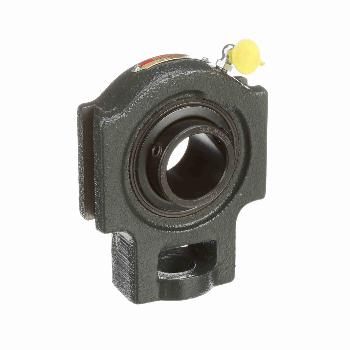 Sealmaster Mounted Cast Iron Wide Slot Take Up Ball Bearing - 52100 Bearing Steel, Black Oxided - Setscrew Lock - ST-23