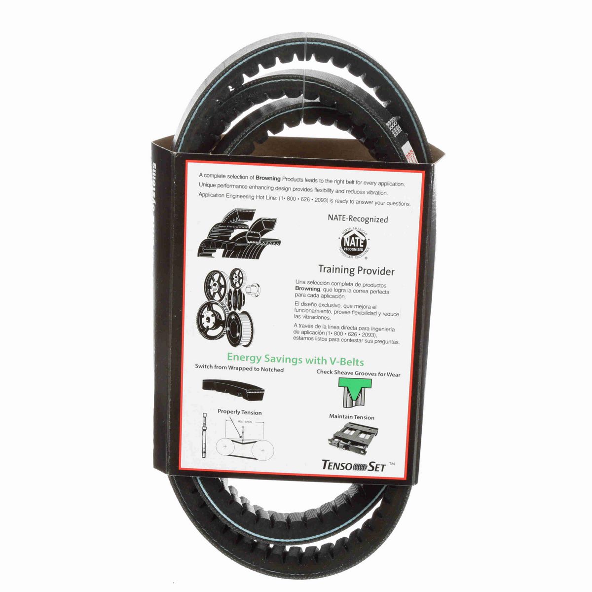 Browning EPDM Notched Belt 98% Efficient - BX66