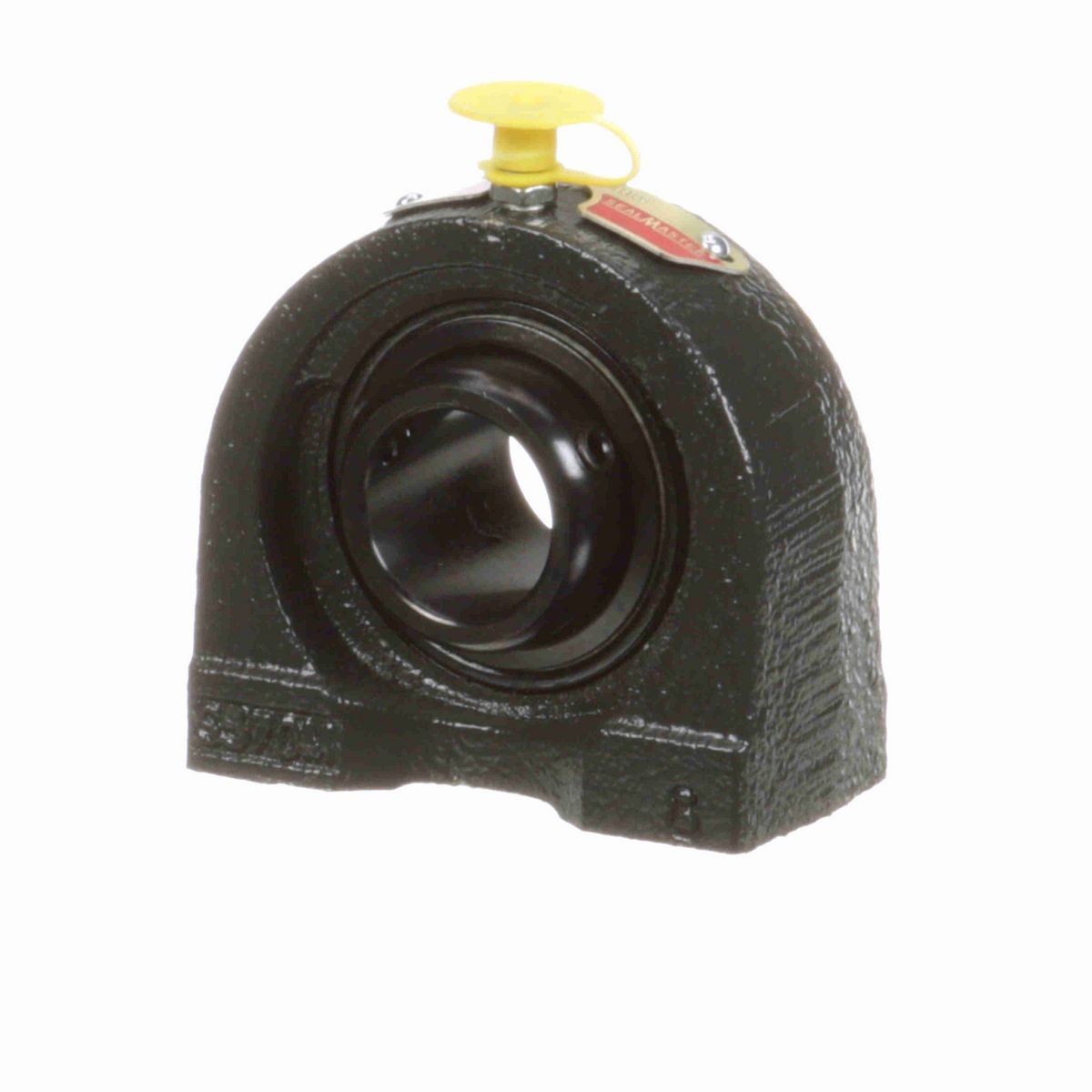Sealmaster Mounted Cast Iron Tapped Base Pillow Block Ball Bearing - 52100 Bearing Steel, Black Oxided - Setscrew Lock - TB-205