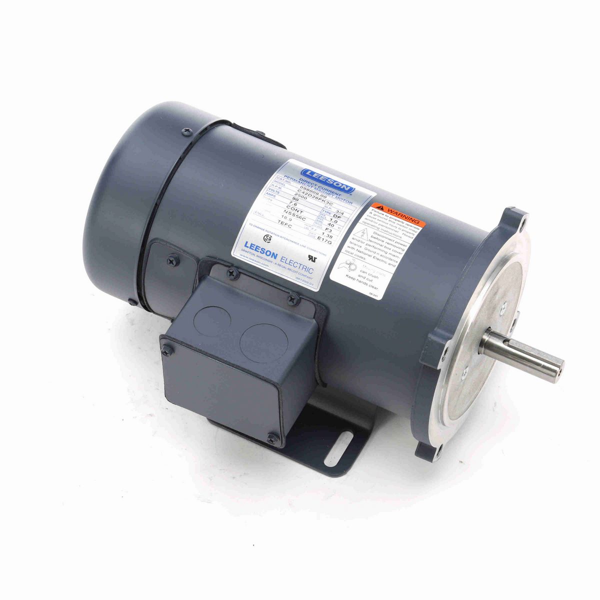 LEESON SCR Motor, 0.75 HP, 90 V, 2500 RPM, SS56C Frame, TEFC - 098009.00
