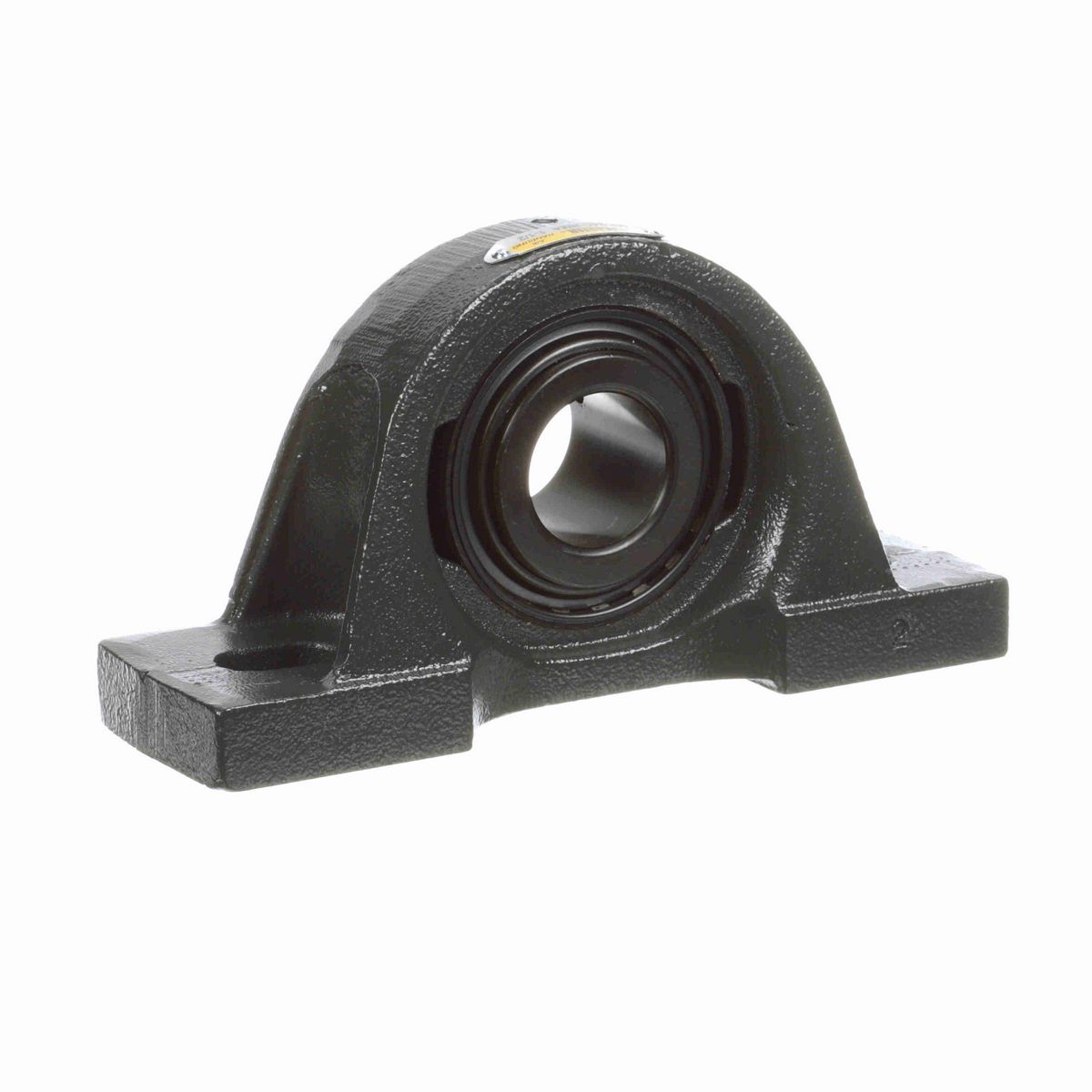 Sealmaster Mounted Cast Iron Two Bolt Pillow Block Ball Bearing - 52100 Bearing Steel, Black Oxided - Setscrew Lock - Reduced Maintenance - Lubed for Life - Air Handling - MP-24C RMA