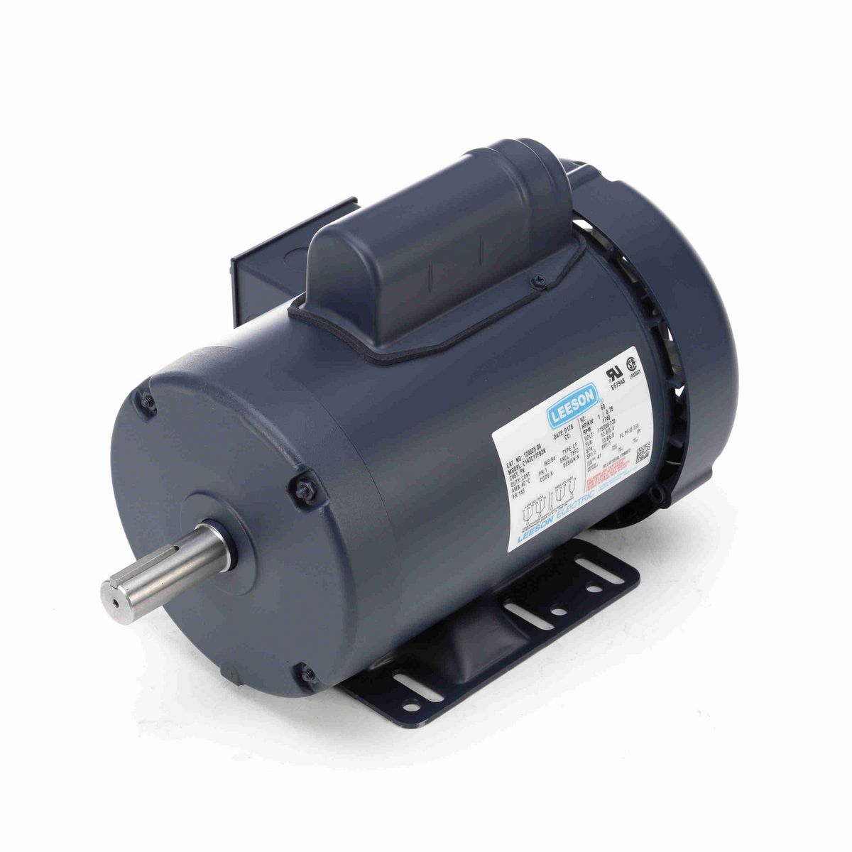 LEESON General Purpose Motor, 1 HP, 1 Ph, 60 Hz, 115/230 V, 1800 RPM, 143T Frame, TEFC - 120025.00