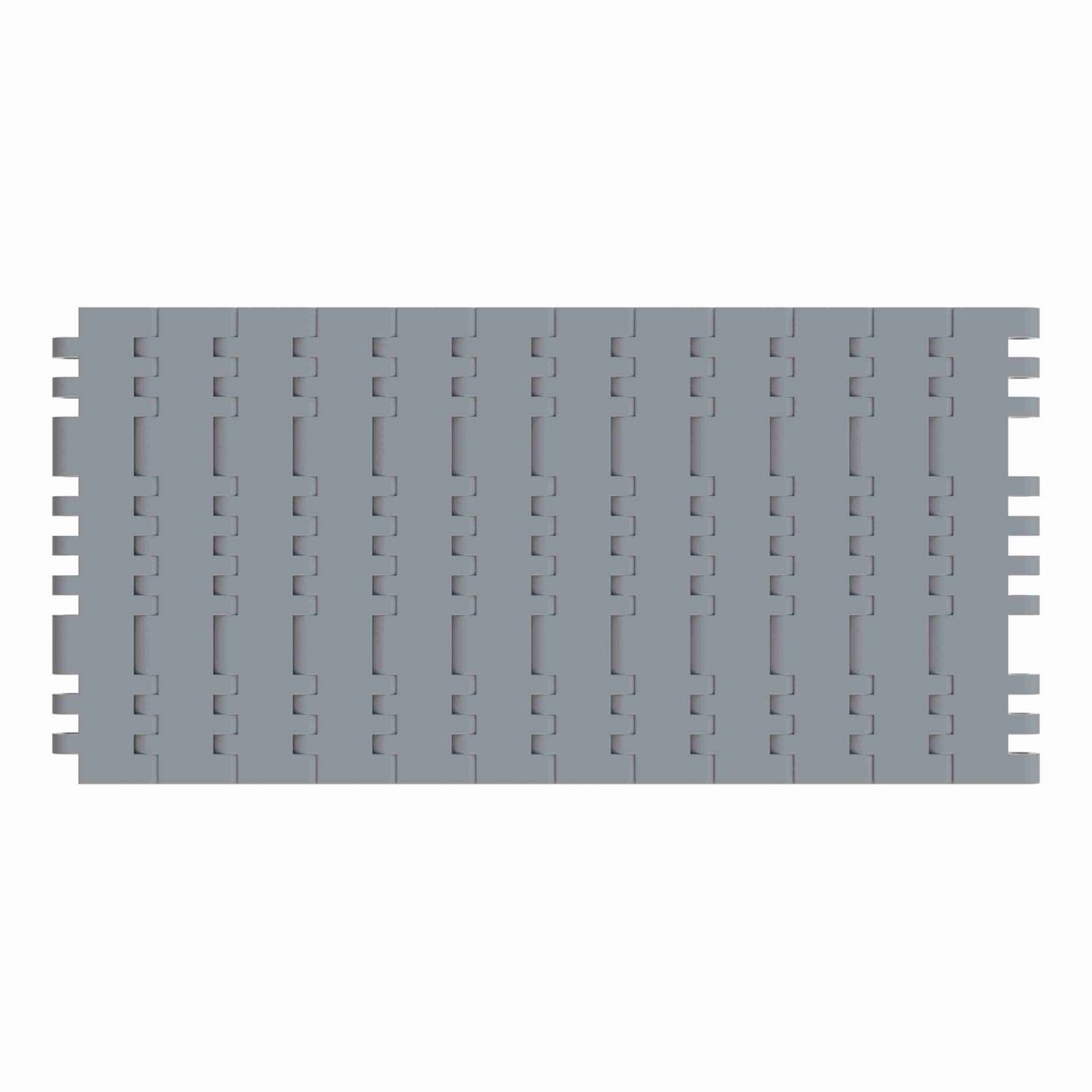 Rexnord 7705 Straight Running Solid Top, Material: Silver Platinum Series™ X, Width: 6in, Pitch: 1in - 10286165