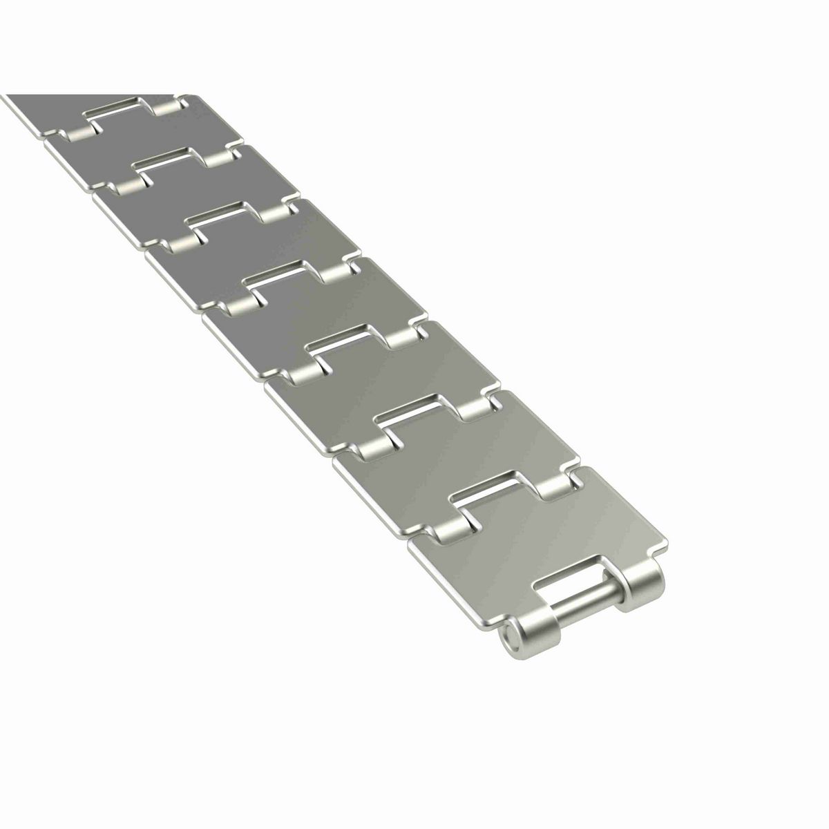 Rexnord 815 Straight Running Solid Top, Material: Austenitic Stainless Steel, Width: 2.25in, Pitch: 1.5in - 762.33.21