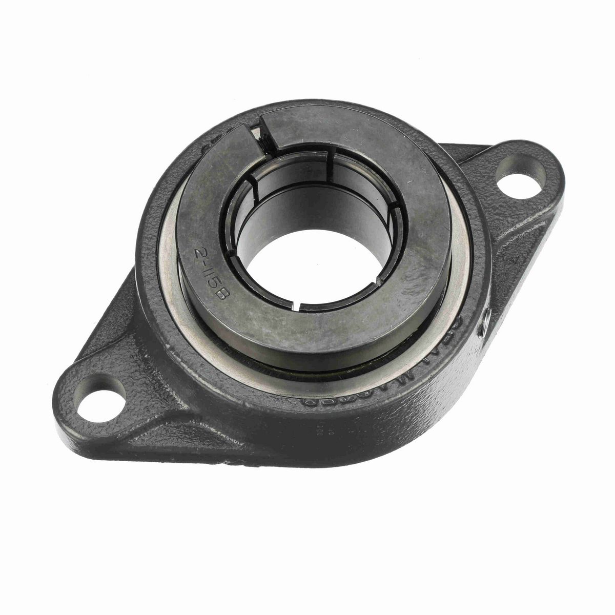 Sealmaster Mounted Cast Iron Two Bolt Flange Ball Bearing - 52100 Bearing Steel, Black Oxided - Concentric Lock - SFTMH-31T