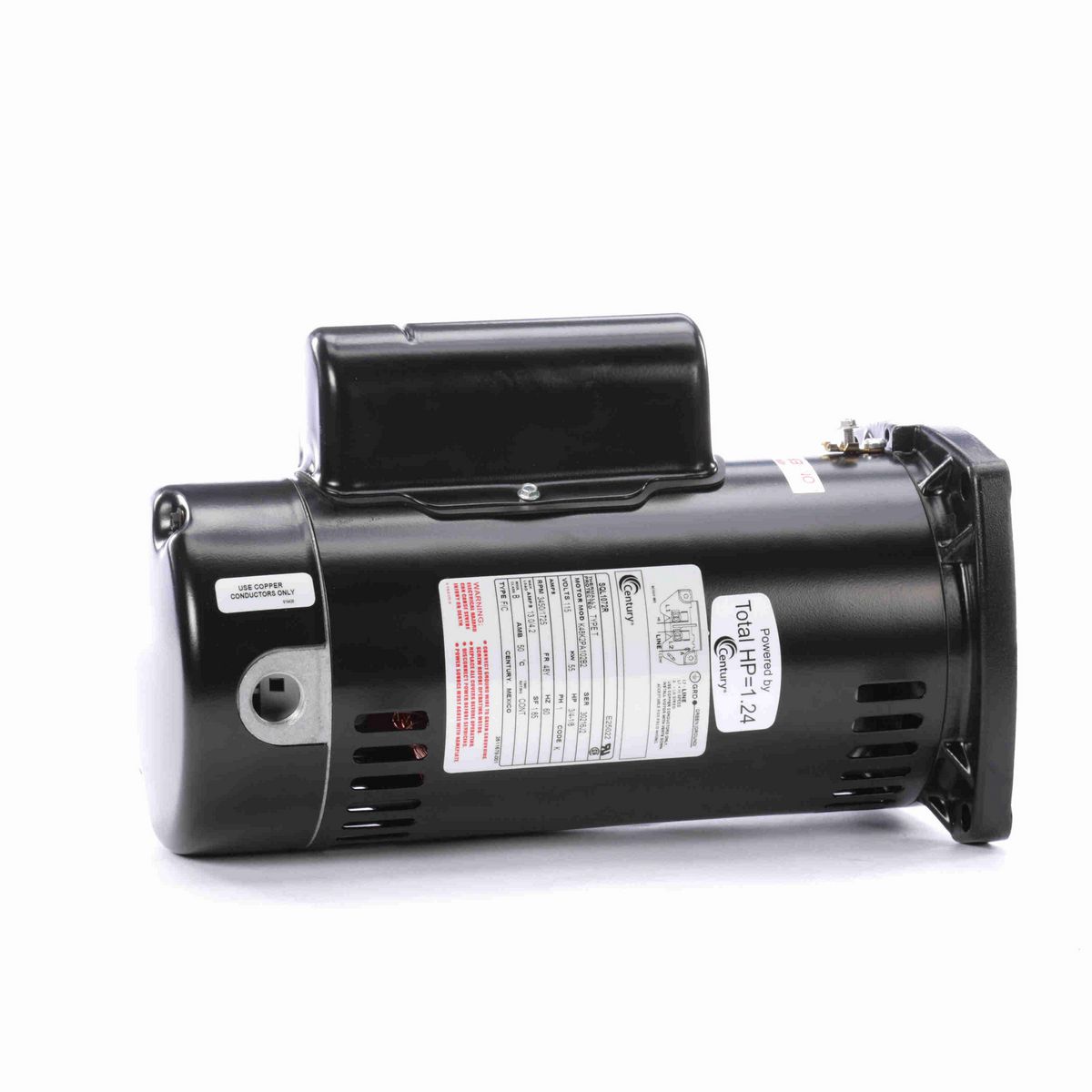 Century Pool Pump Motor, 3/4-1/8 HP, 1 Ph, 60 Hz, 115 V, 3600 RPM, 48Y Frame, ODP - SQL1072R