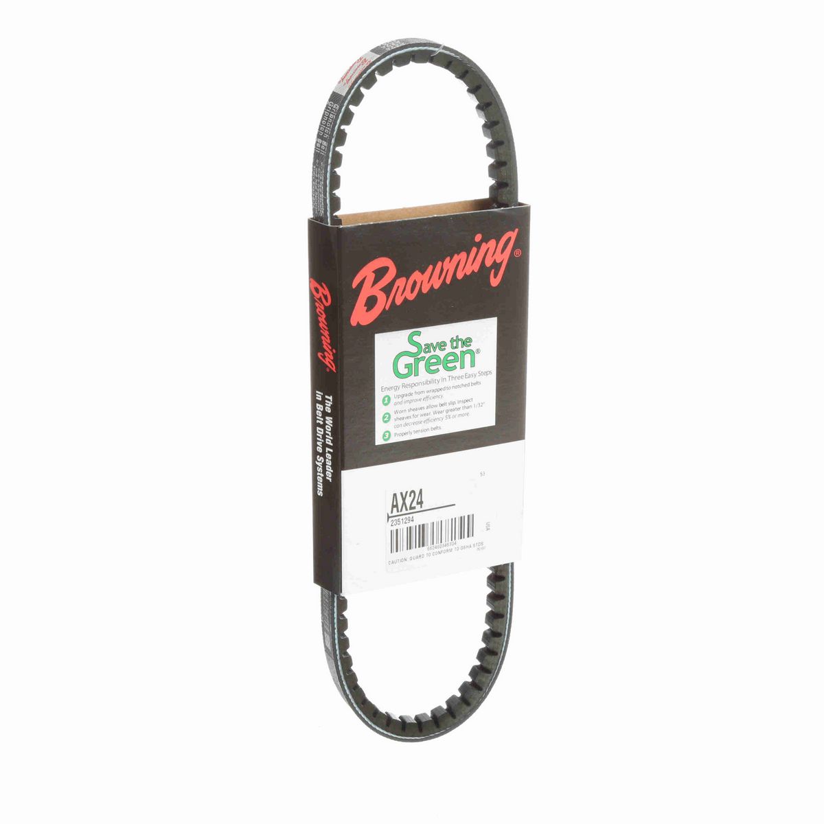 Browning EPDM Notched Belt 98% Efficient - AX24