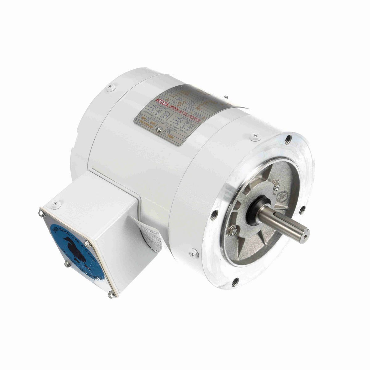 LEESON White Duck™ General Purpose Motor, 0.25 HP, 3 Ph, 60 Hz, 230/460 V, 1800 RPM, 56C Frame, TENV - 113649.00