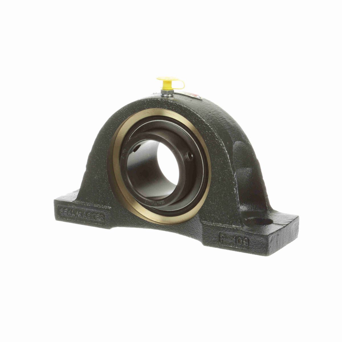 Sealmaster Mounted Cast Iron Two Bolt Pillow Block Ball Bearing - 52100 Bearing Steel, Black Oxided - Setscrew Lock - ENP-31