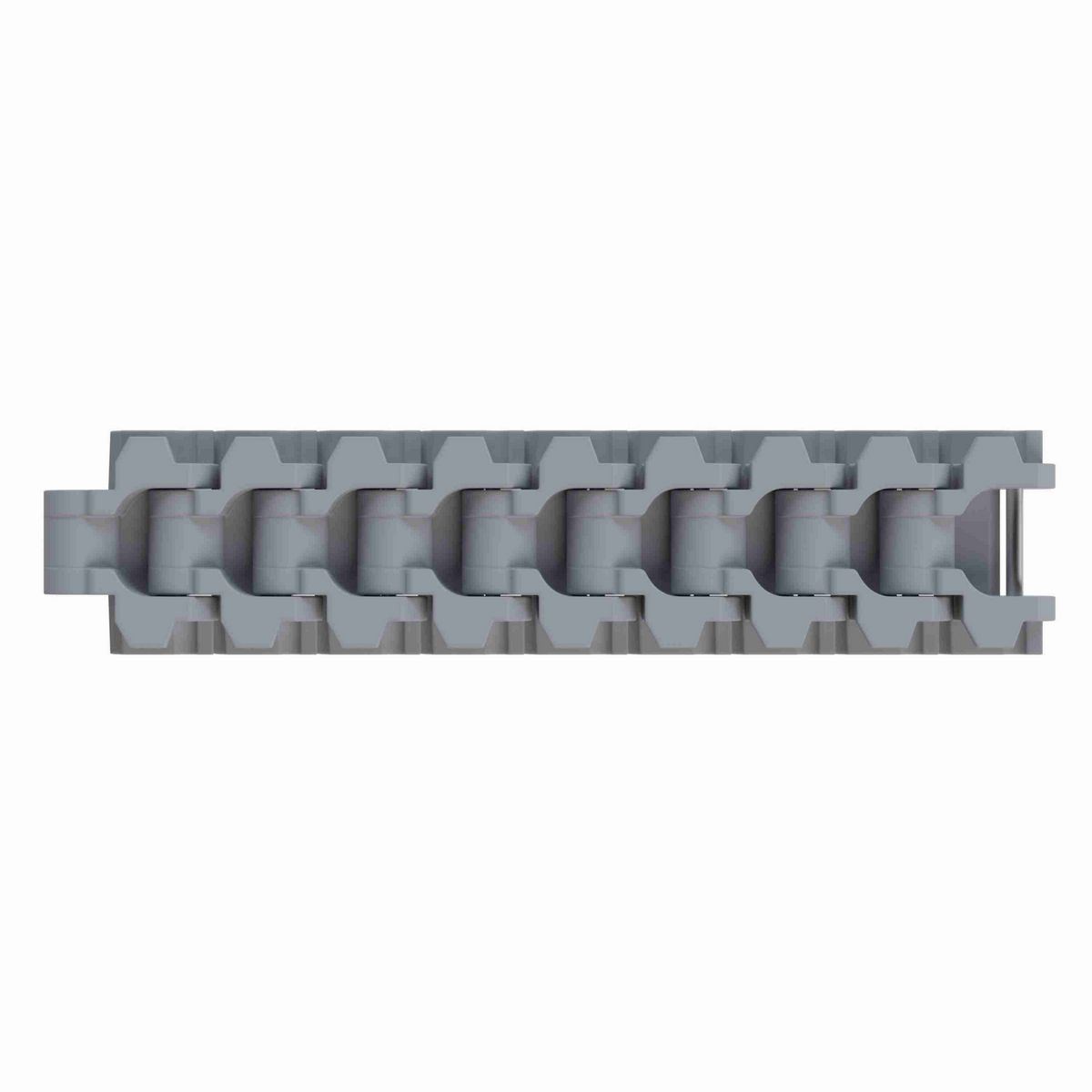 Rexnord 882TAB Side-flexing Solid Top, Material: Silver Platinum Series™ X, Width: 3.25in, Pitch: 1.5in - 10288396