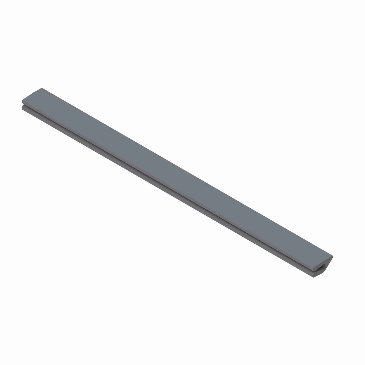 System Plast Neck Guide: 0.5"W X 0.24"H X 3000"L Dark Grey Nolu-SR - VG-NG50-SR-250