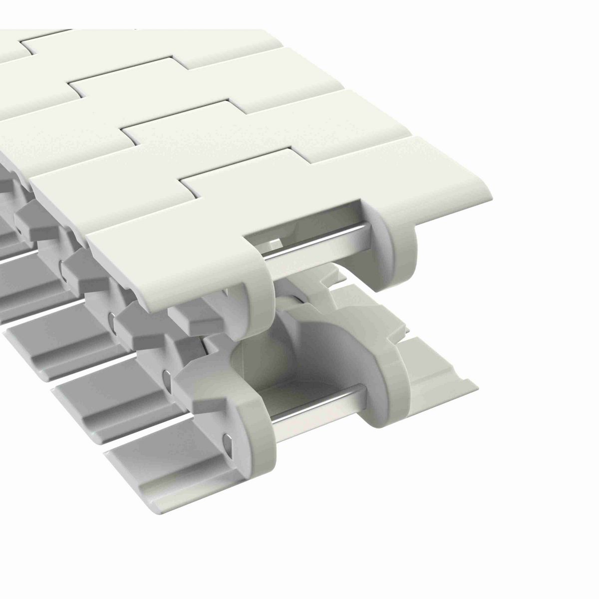 Rexnord 882TAB Side-flexing Solid Top, Material: Chemical Resistant (White), Width: 4.5in, Pitch: 1.5in - P882TK4.5B