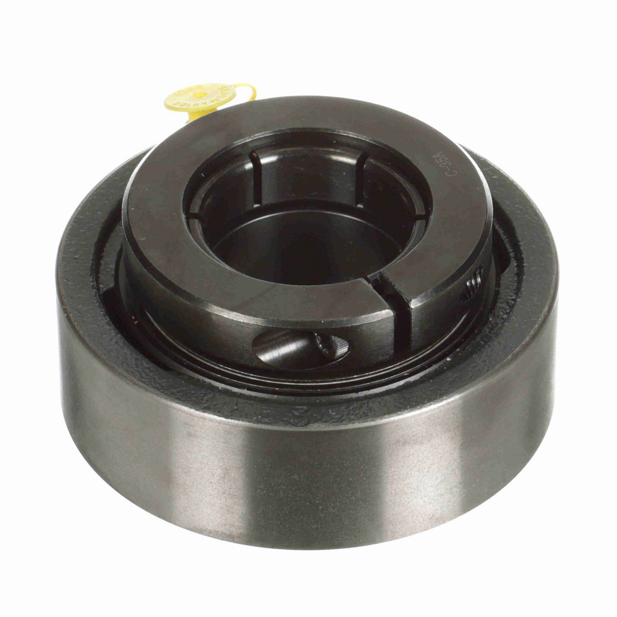 Sealmaster Mounted Cast Iron Cylindrical Cartridge Ball Bearing - 52100 Bearing Steel, Black Oxided - Concentric Lock - MSC-32T