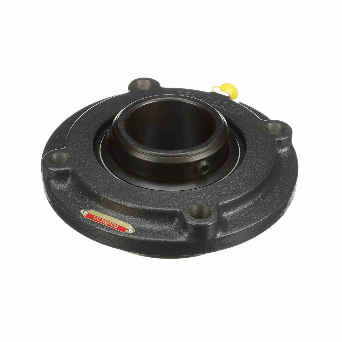 Sealmaster Mounted Cast Iron Flange Cartridge Ball Bearing - 52100 Bearing Steel, Black Oxided - Double Setscrew Lock - MFCD-55
