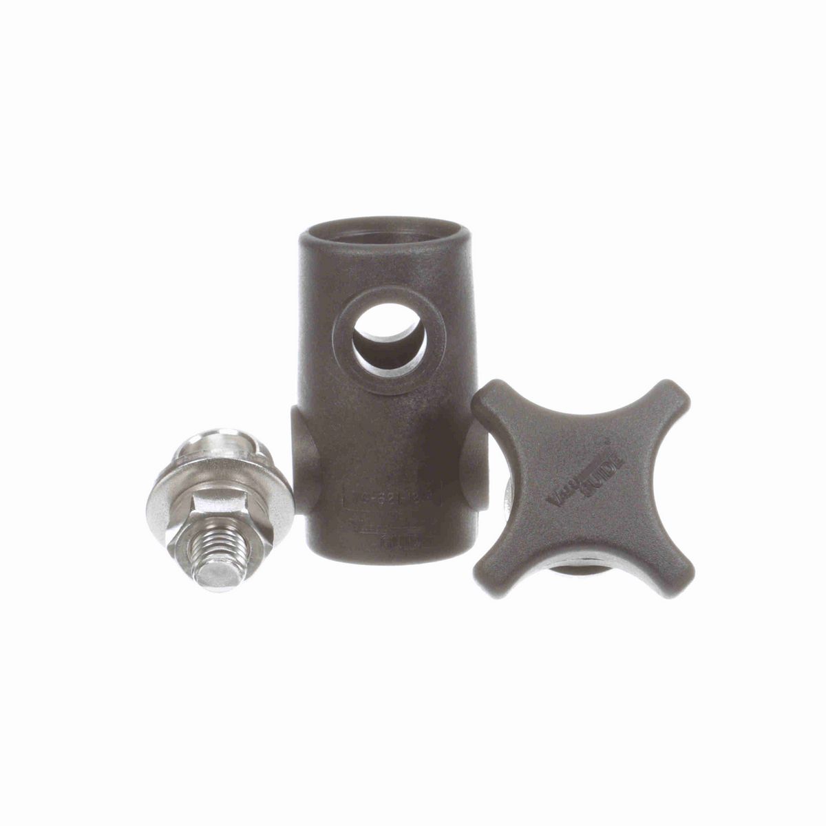 System Plast Cross Block for 1/2-in round x 1/2-in round w/ 1 Knob and 1 Nut - VG-621NK-12-12