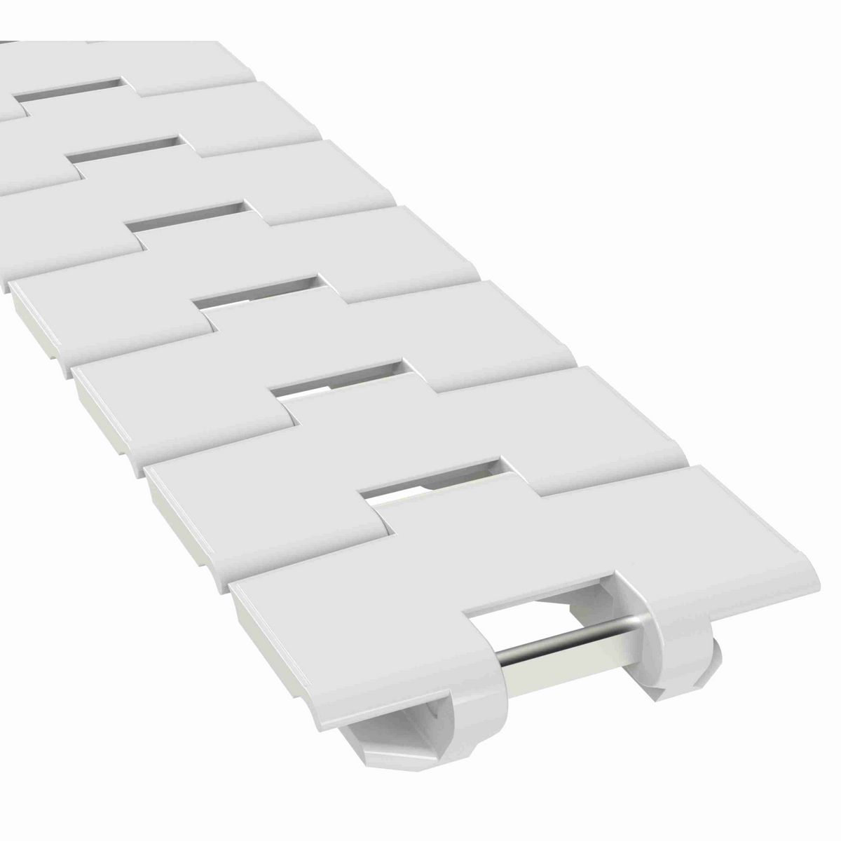 Rexnord 879TAB Side-flexing Solid Top, Material: Silver Platinum Series, Width: 3.25in, Pitch: 1.5in - 81430461