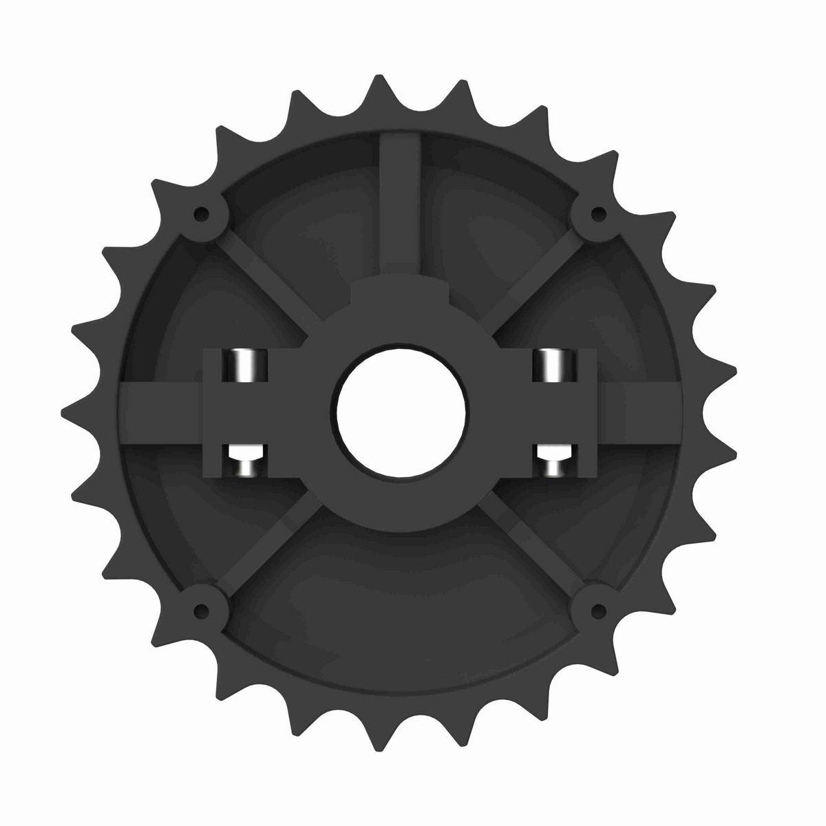 Rexnord 820 Series Split Molded Nylon Sprocket with 25 Teeth and 1in Round Idler Bore - 614-40-7