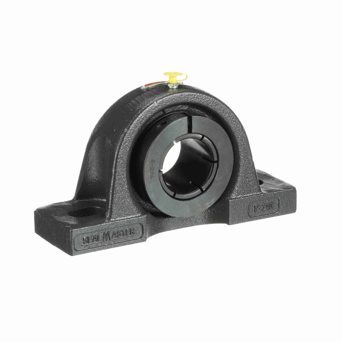 Sealmaster Mounted Cast Iron Two Bolt Pillow Block Ball Bearing - 52100 Bearing Steel, Black Oxided - Concentric Lock - MP-35T