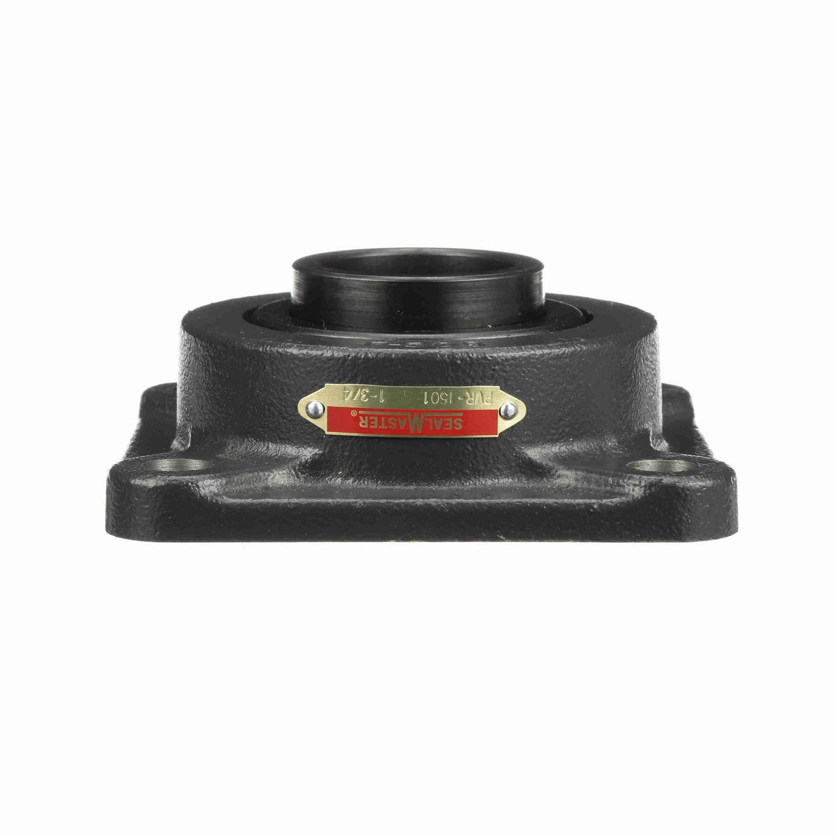 Sealmaster Mounted Cast Iron Four Bolt Flange Ball Bearing - 52100 Bearing Steel, Black Oxided - Setscrew Lock - High Temperature - PVR-1501
