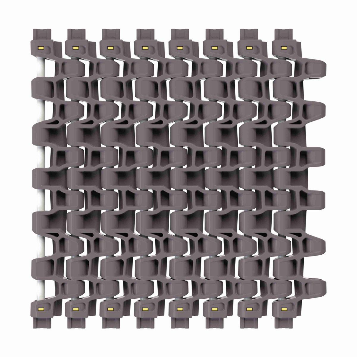 Rexnord 7966ST Side-flexing Flush Grid, Material: Brown High Performance, Width: 12in, Pitch: 1.5in - 10324718
