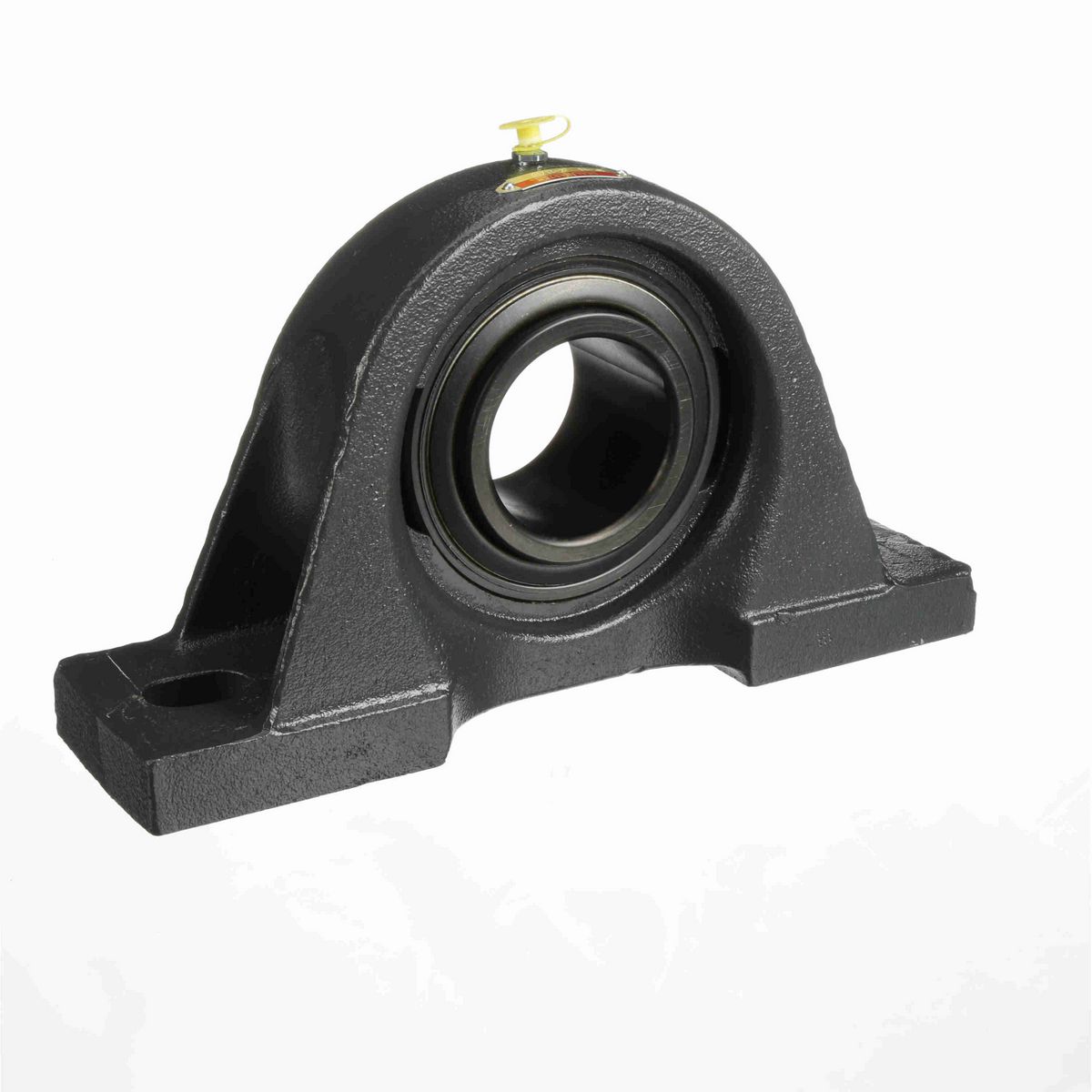 Sealmaster Mounted Cast Iron Two Bolt Pillow Block Ball Bearing - 52100 Bearing Steel, Black Oxided - Setscrew Lock - SP-43