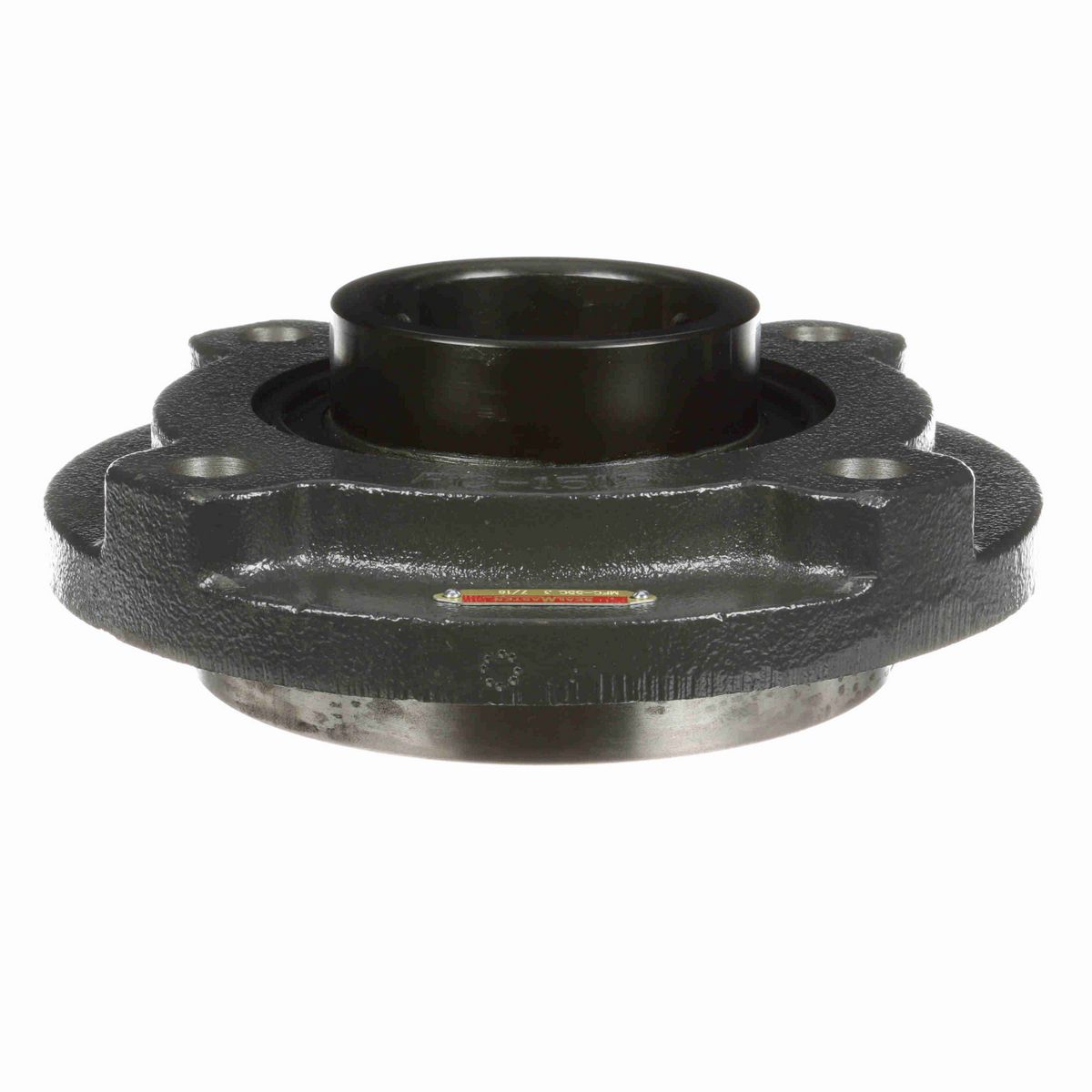 Sealmaster Mounted Cast Iron Flange Cartridge Ball Bearing - 52100 Bearing Steel, Black Oxided - Setscrew Lock - MFC-55C