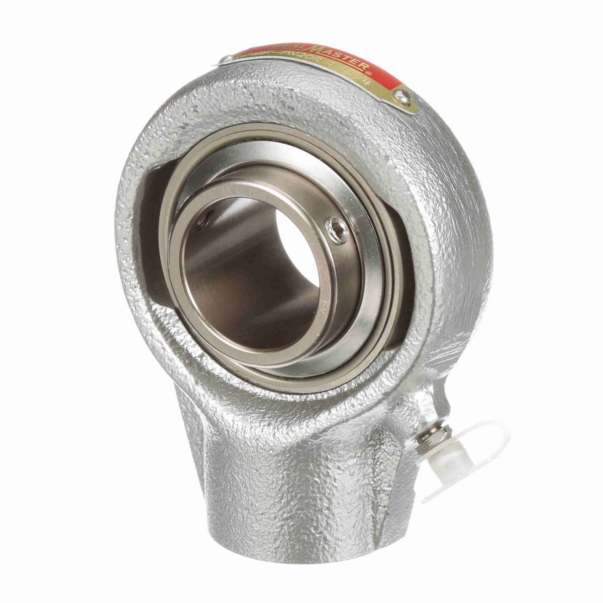 Sealmaster Mounted Flouropolymer Coated Cast Iron Hanger Unit Ball Bearing - 52100 Bearing Steel, Phosphorus Nickel Coated - Setscrew Lock - Corrosion Resistant - CREHBF-PN16