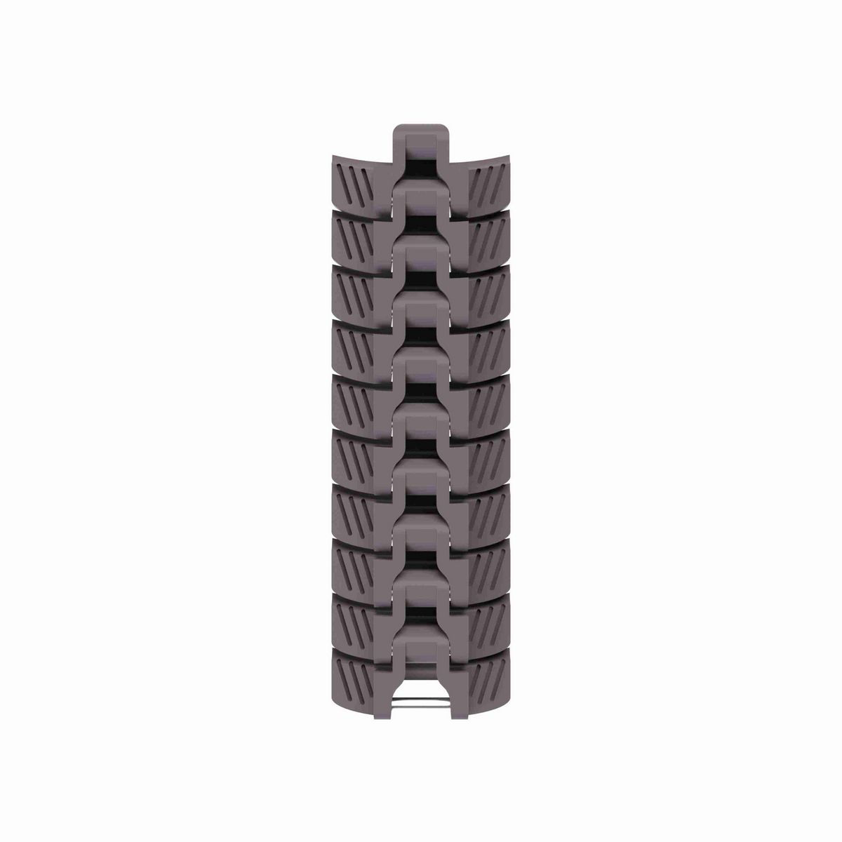 Rexnord 1050 FTLPC Side-flexing Solid Top, Material: Brown High Performance, Width: 3.25in, Pitch: 1in - 81429721
