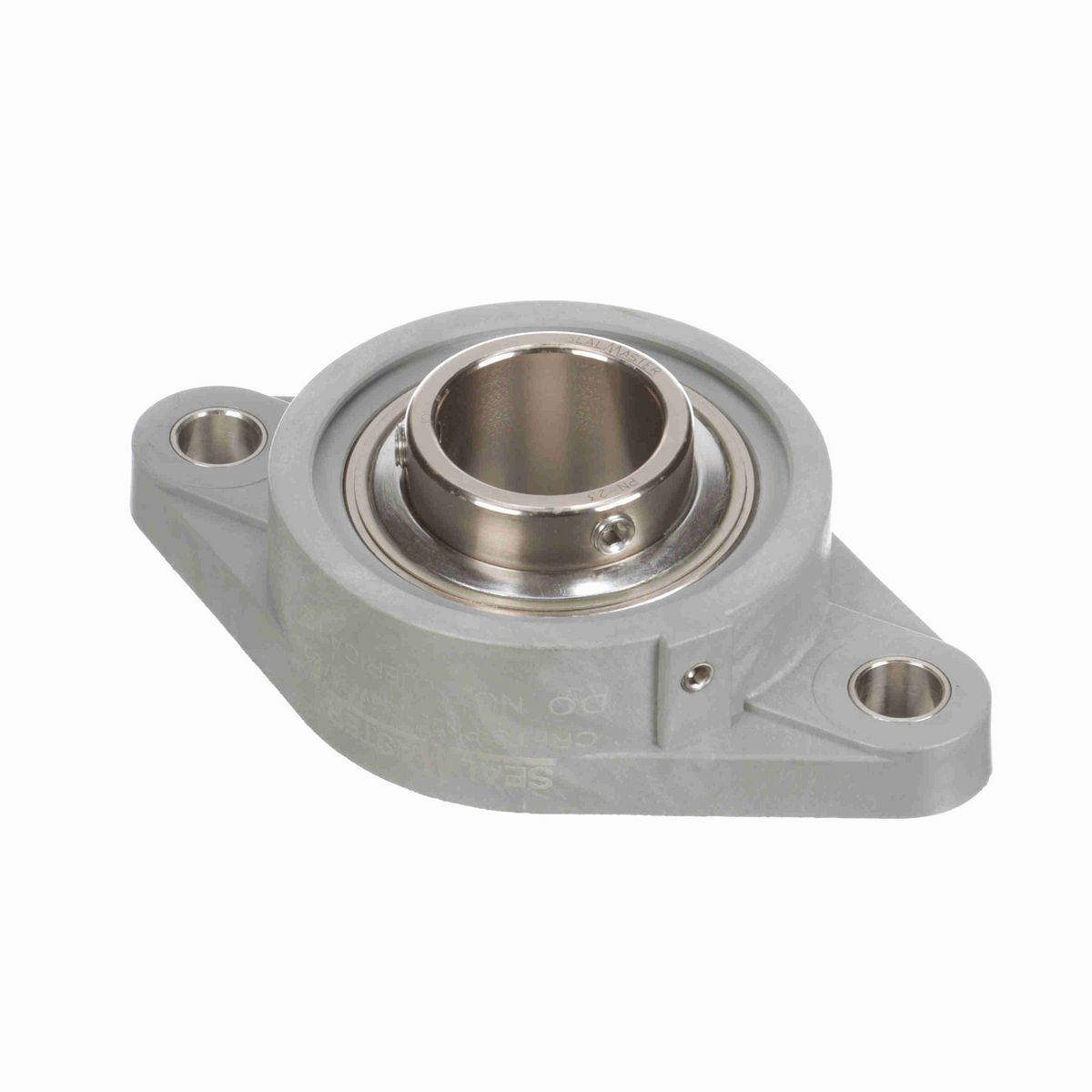Sealmaster Mounted Composite Two Bolt Flange Ball Bearing - 52100 Bearing Steel, Phosphorus Nickel Coated - Setscrew Lock - Corrosion Resistant - Reduced Maintenance - Lubed for Life - CRFTC-PN23 RMW