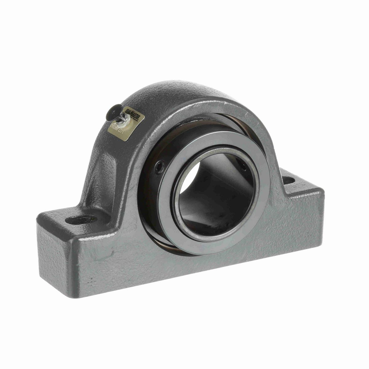 Sealmaster Mounted Cast Iron Two Bolt Pillow Block Spherical Roller - 52100 Bearing Steel, Black Oxided - Collar Mount Lock - USRB5000-215-C