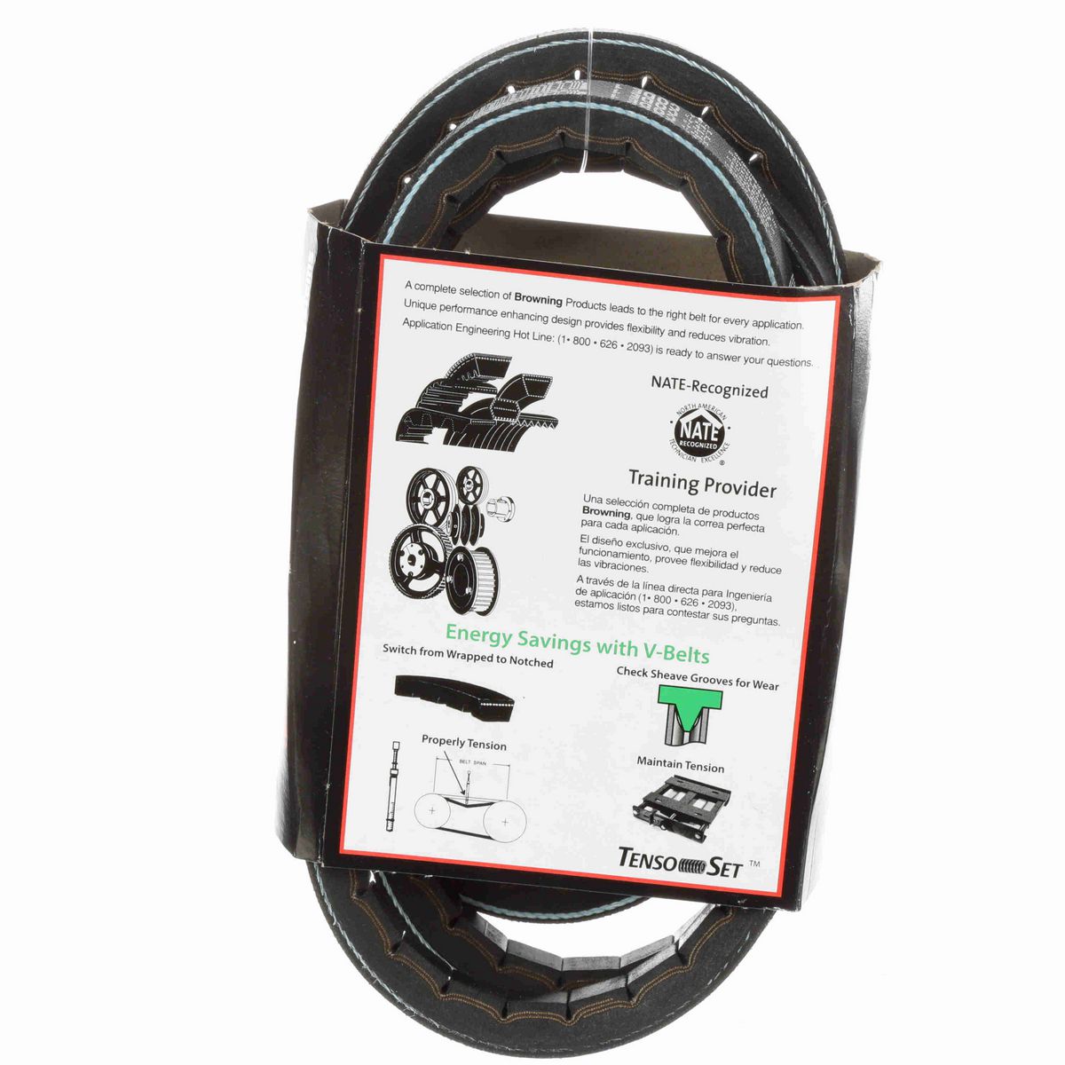 Browning EPDM Notched Belt 98% Efficient - 5VX670