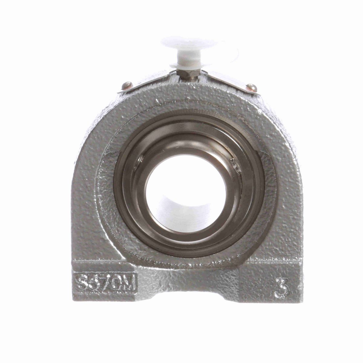 Sealmaster Mounted Flouropolymer Coated Cast Iron Tapped Base Pillow Block Ball Bearing - 52100 Bearing Steel, Phosphorus Nickel Coated - Setscrew Lock - Corrosion Resistant - CRTBF-PN16