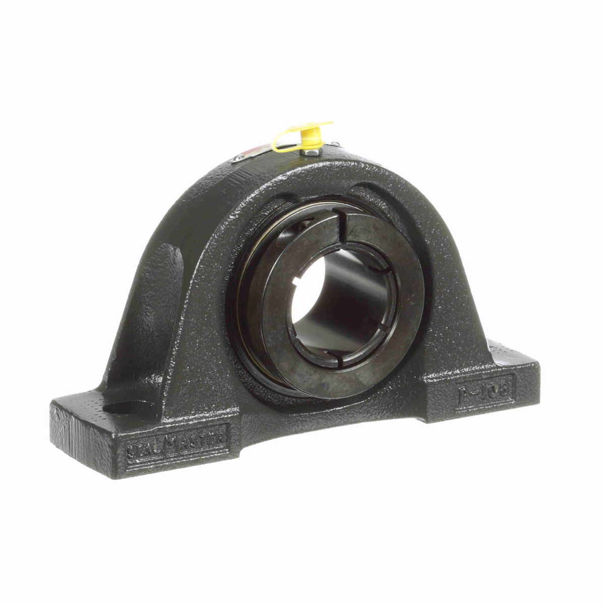 Sealmaster Mounted Cast Iron Two Bolt Pillow Block Ball Bearing - 52100 Bearing Steel, Black Oxided - Concentric Lock - NP-26T