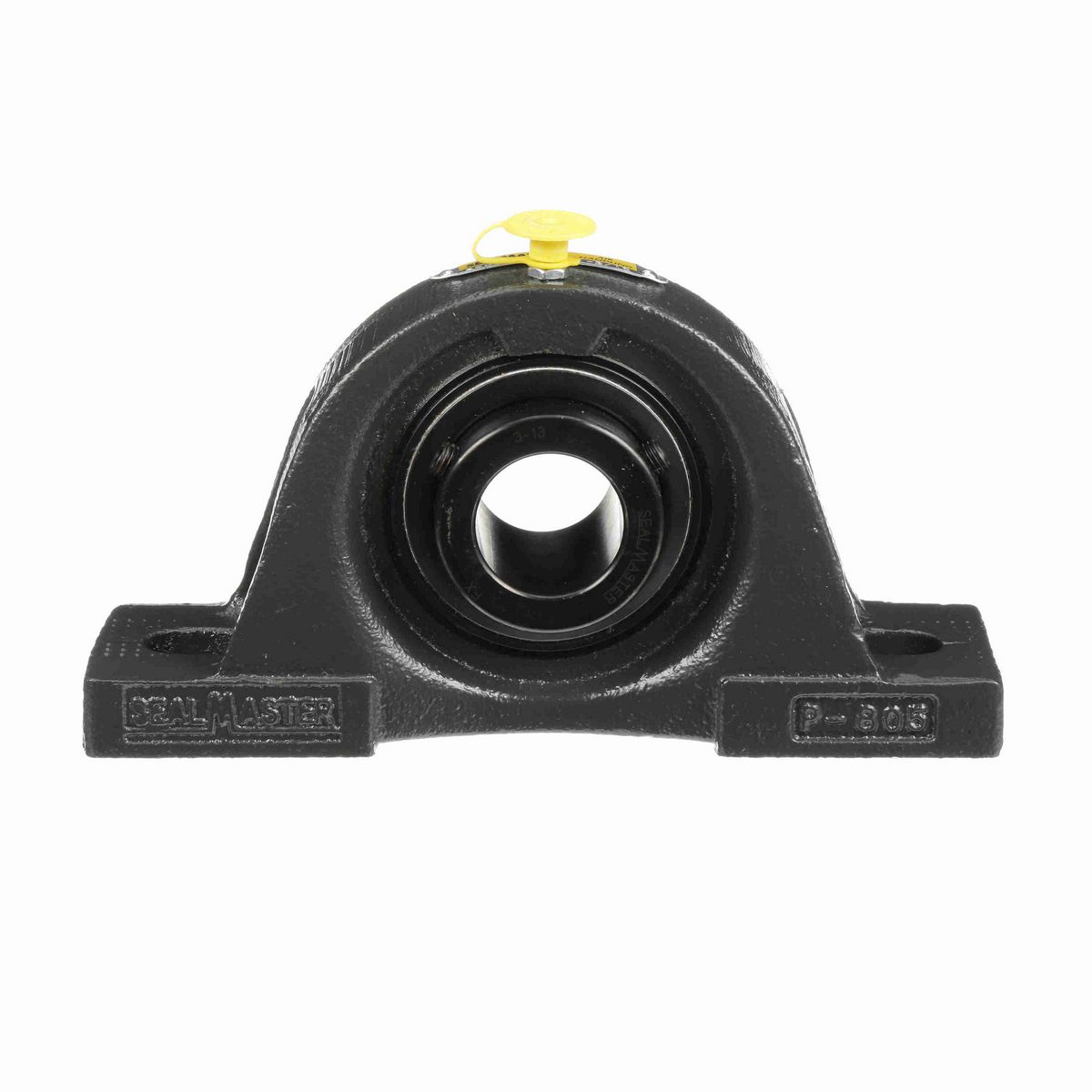 Sealmaster Mounted Cast Iron Two Bolt Pillow Block Ball Bearing - 52100 Bearing Steel, Black Oxided - Setscrew Lock - Air Handling Housing Fit, Noise Tested - SPM-19 CXU