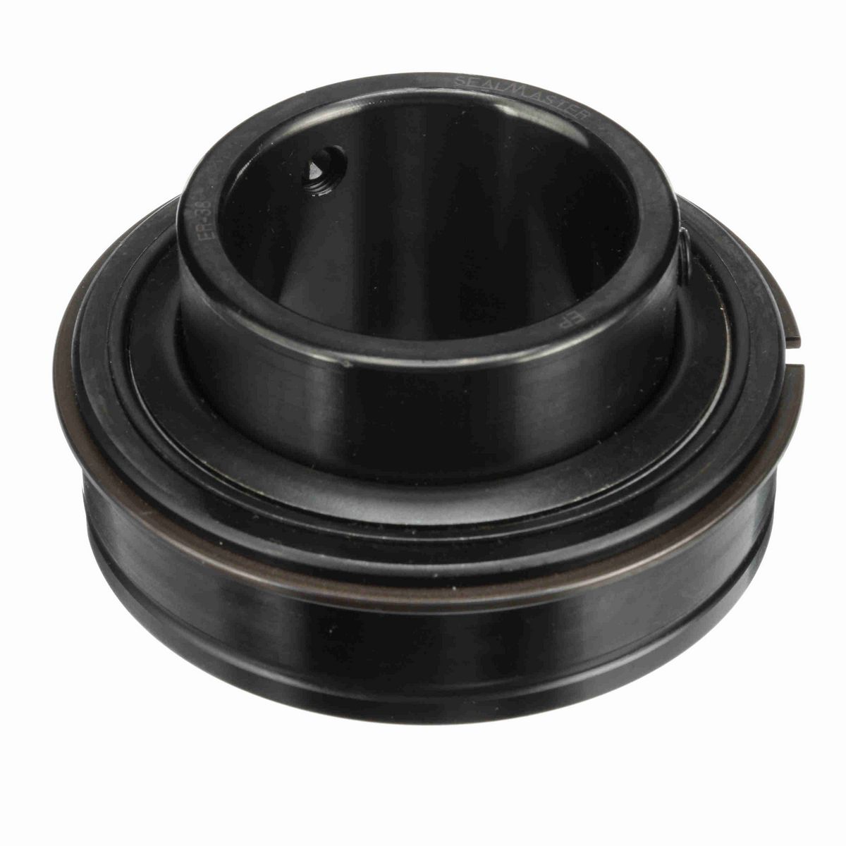 Sealmaster Mounted Insert Only Ball Bearing - 52100 Bearing Steel, Black Oxided - Setscrew Lock - ER-38
