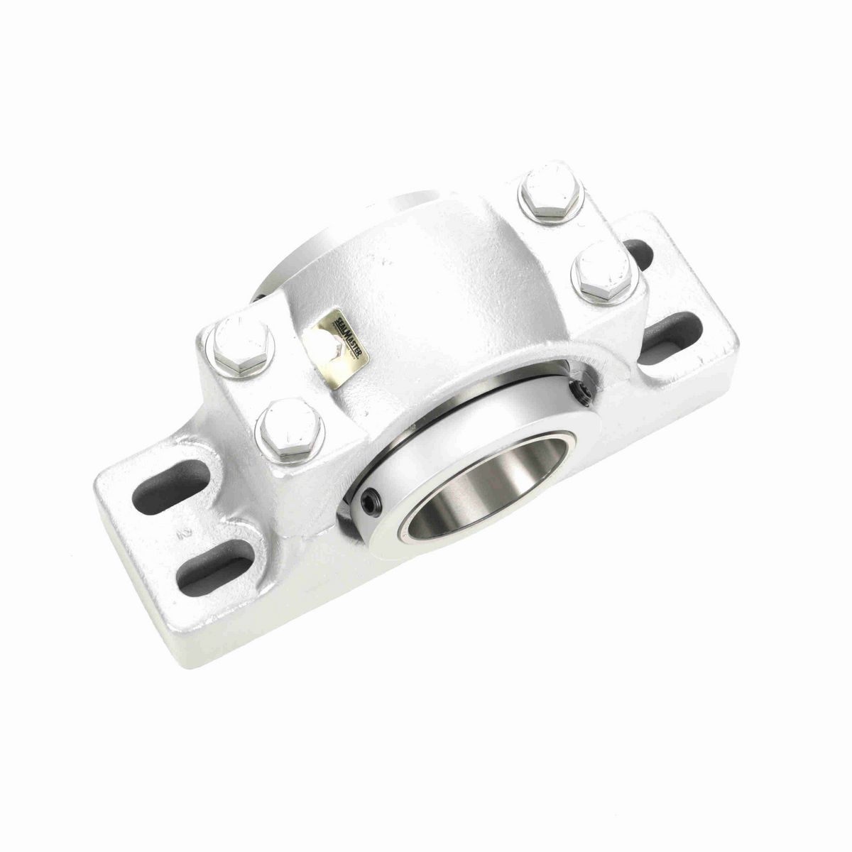 Sealmaster Mounted Flouropolymer Coated Cast Iron Four Bolt Pillow Block Tapered Roller - 52100 Bearing Steel - Double Collar Mount Lock - Corrosion Resistant - RPB 400-C4 CR