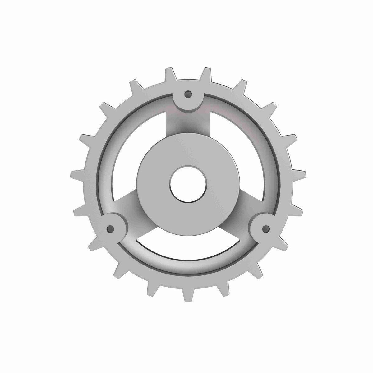 Rexnord 820 Series Solid One Piece Cast Iron Sprocket with 19 Teeth and a 3/4in Round Rough Stock Bore (RSB) - 401-154-2