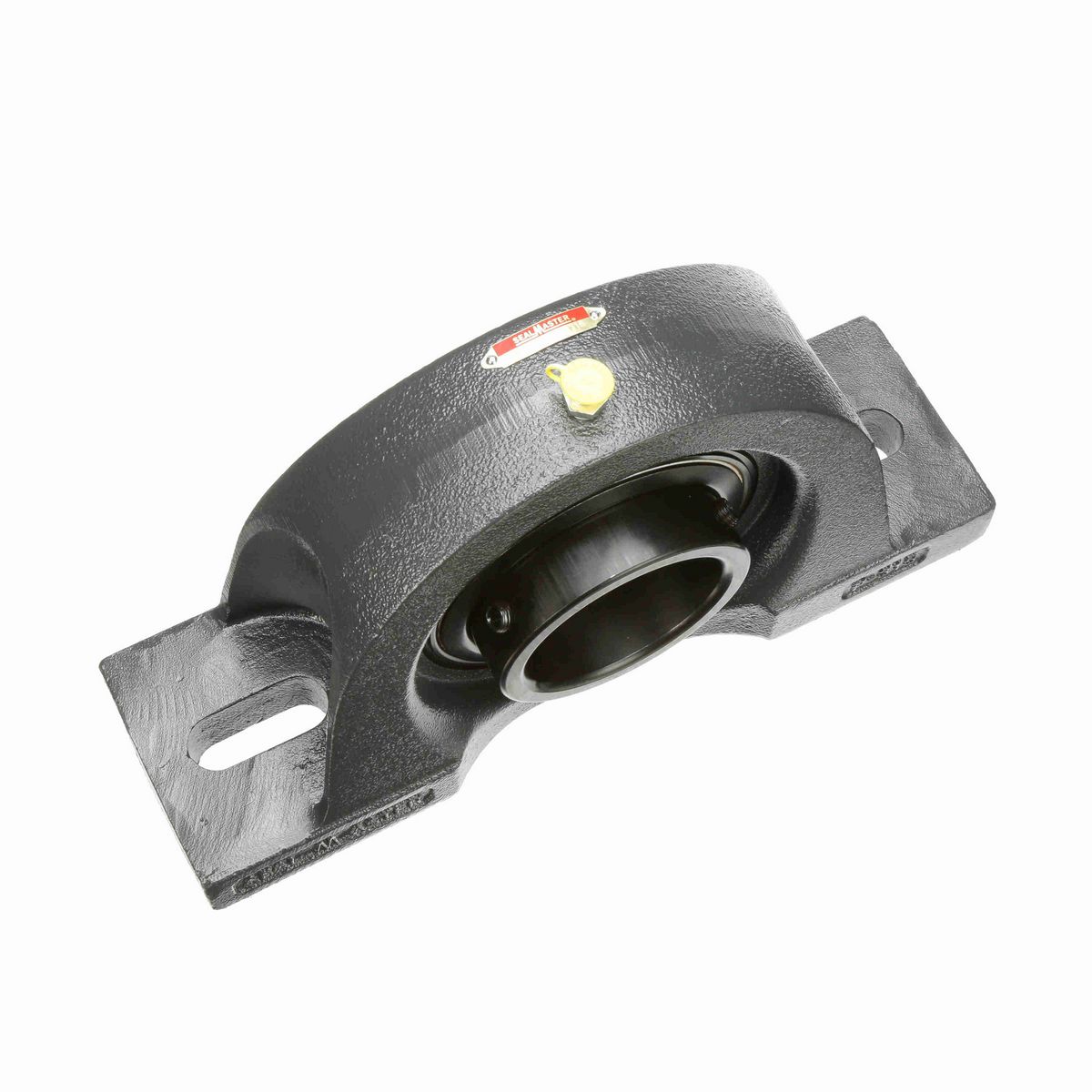 Sealmaster Mounted Cast Iron Two Bolt Pillow Block Ball Bearing - 52100 Bearing Steel, Black Oxided - Setscrew Lock - MP-55